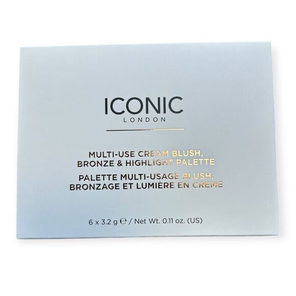 Iconic London Multi Use Cream Blush Bronze & Highlight Palette 0.11oz New - Picture 2 of 4